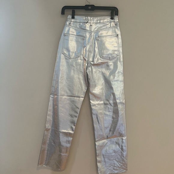Zara woman’s Silver Wide Leg Pants - Picture 12 of 13